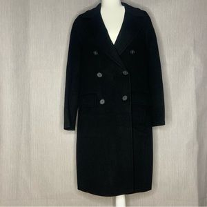 Theory Double Breasted Wool / Cashmere Winsome Long Trench City Coat Size M